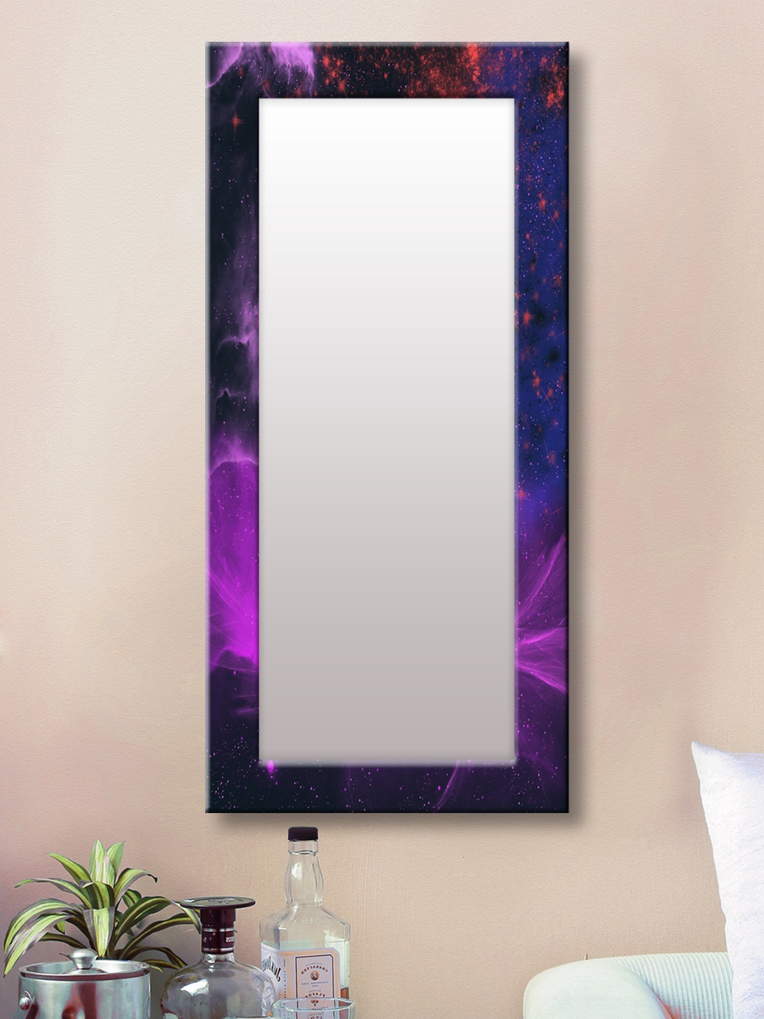 

999Store Blue Framed Wall Mirror
