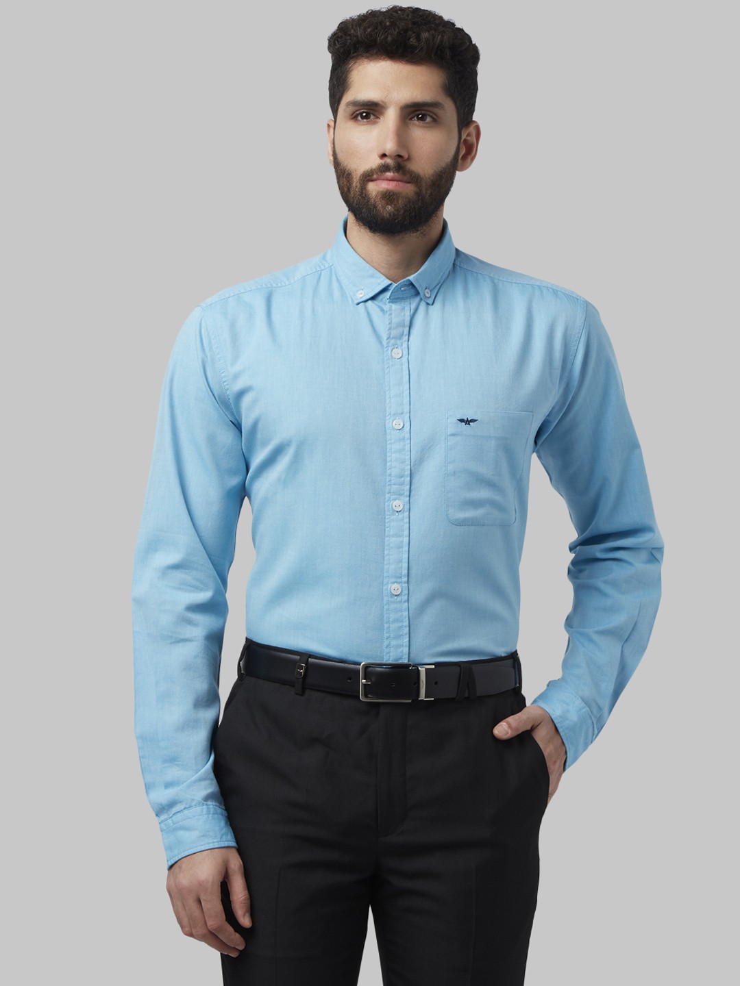 

Park Avenue Men Blue Slim Fit Solid Formal Shirt