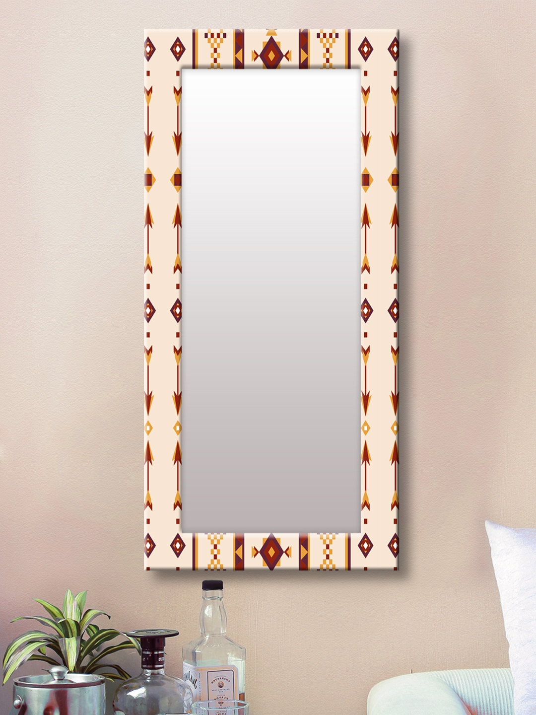 

999Store Yellow Framed Wall Mirror