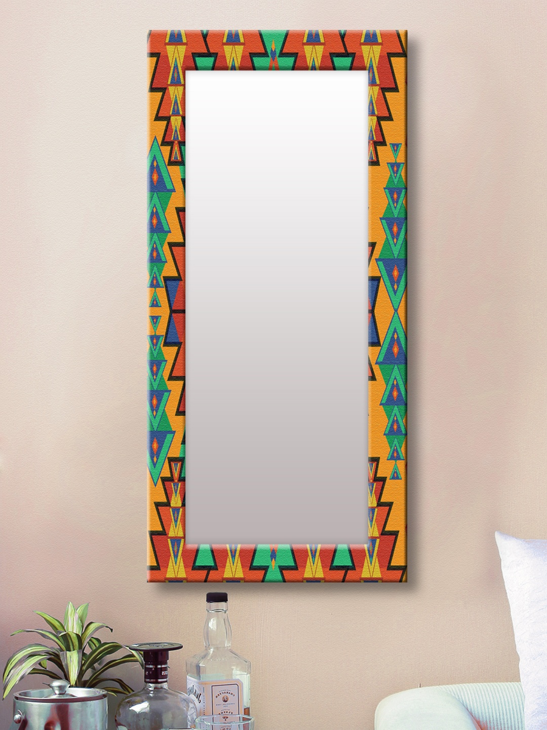 

999Store Multicoloured Framed Wall Mirror, Multi