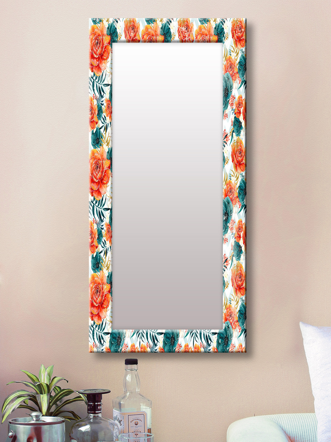 

999Store Multicoloured Framed Wall Mirror, Multi