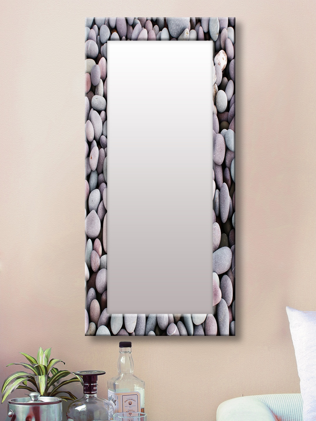 

999Store Brown Framed Wall Mirror
