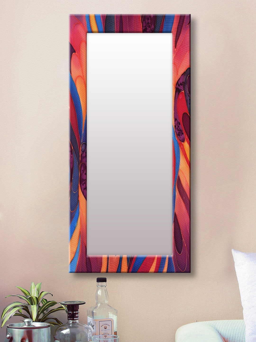 

999Store Multicoloured Framed Wall Mirror, Multi