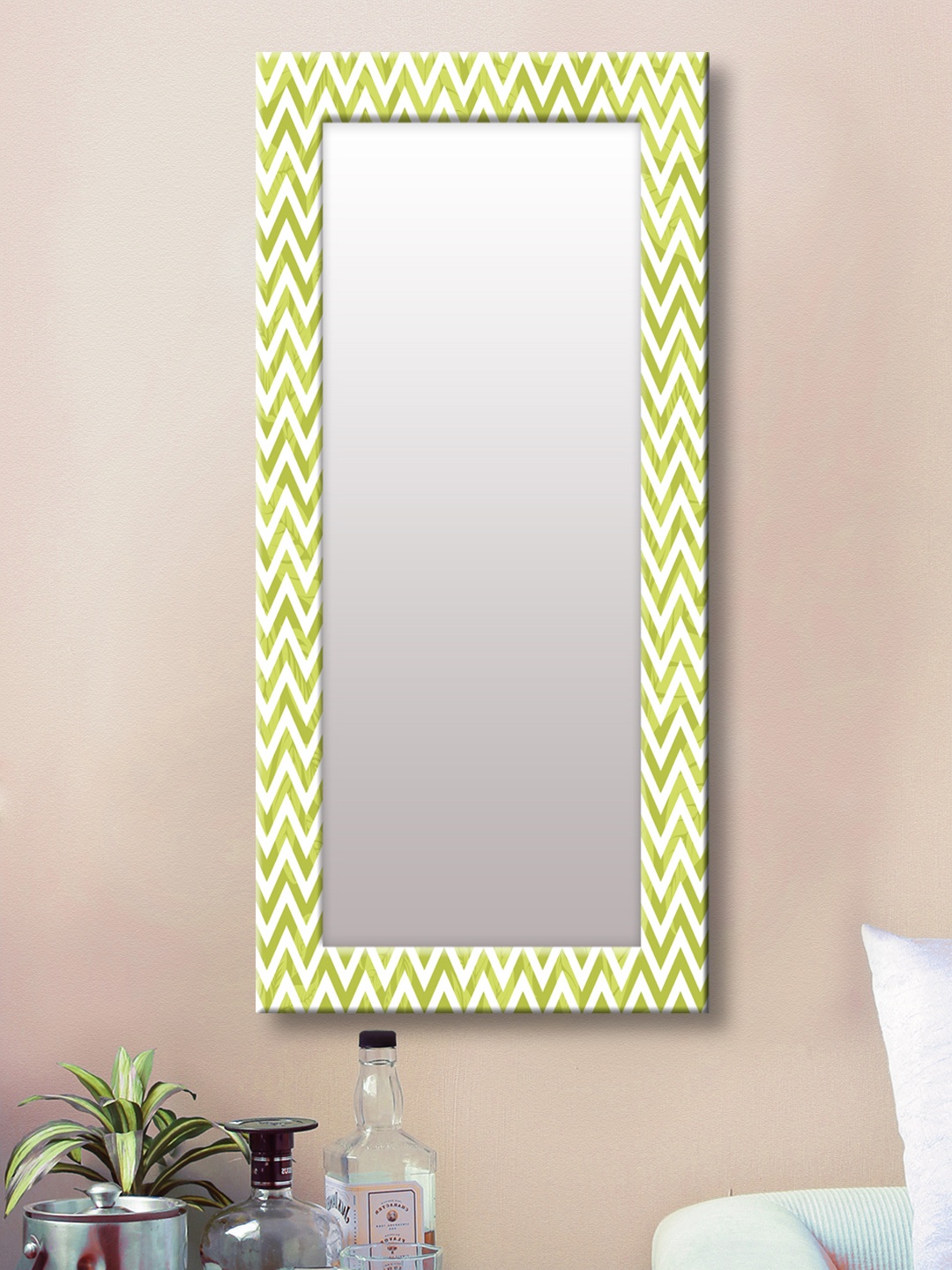 

999Store Green Framed Wall Mirror