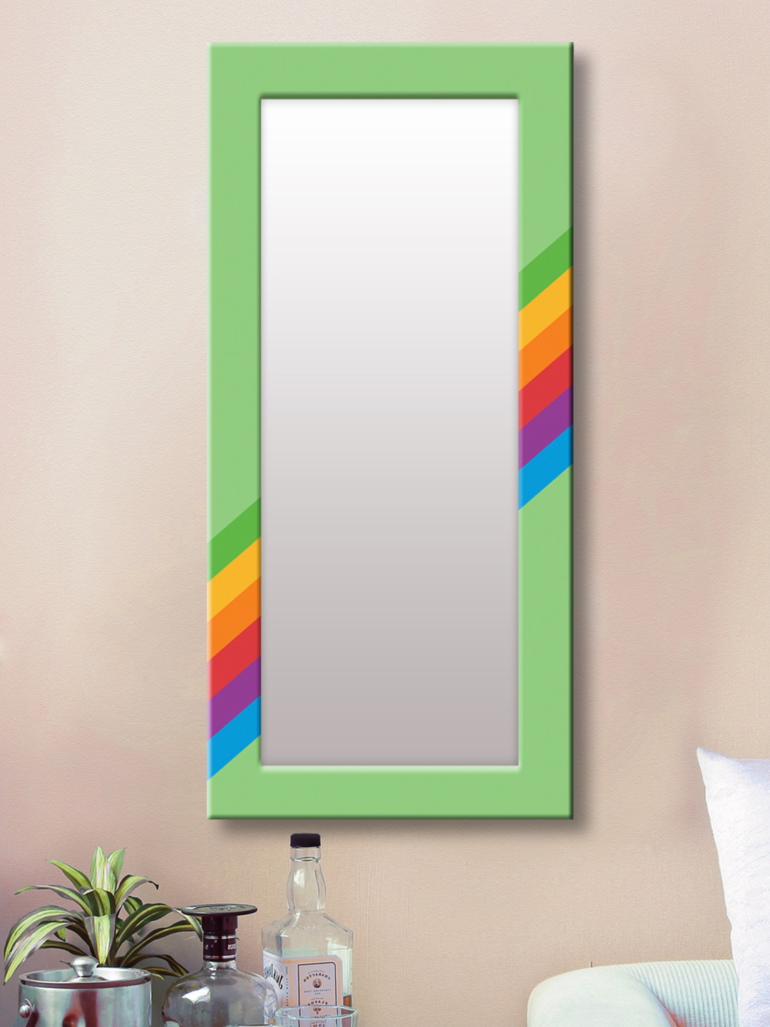 

999Store Multicoloured Framed Wall Mirror, Multi