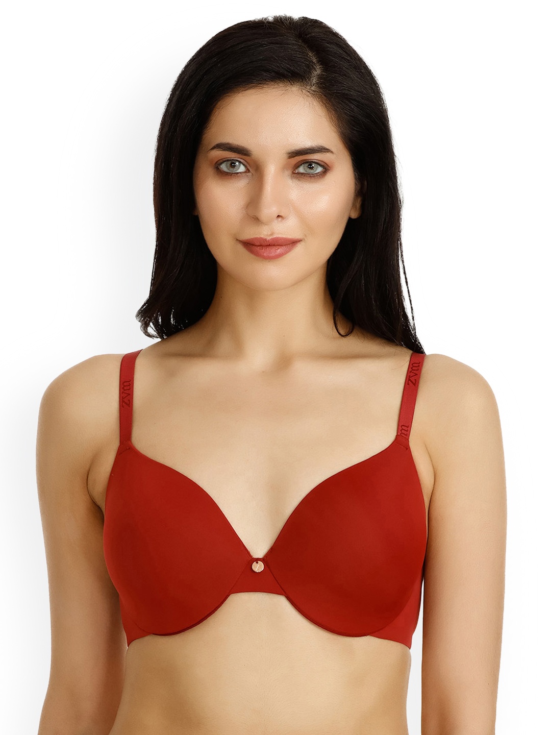

Zivame Maroon Solid Underwired Lightly Padded T-shirt Bra