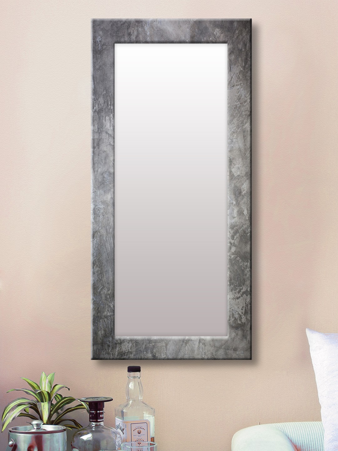 

999Store Grey Framed Wall Mirror