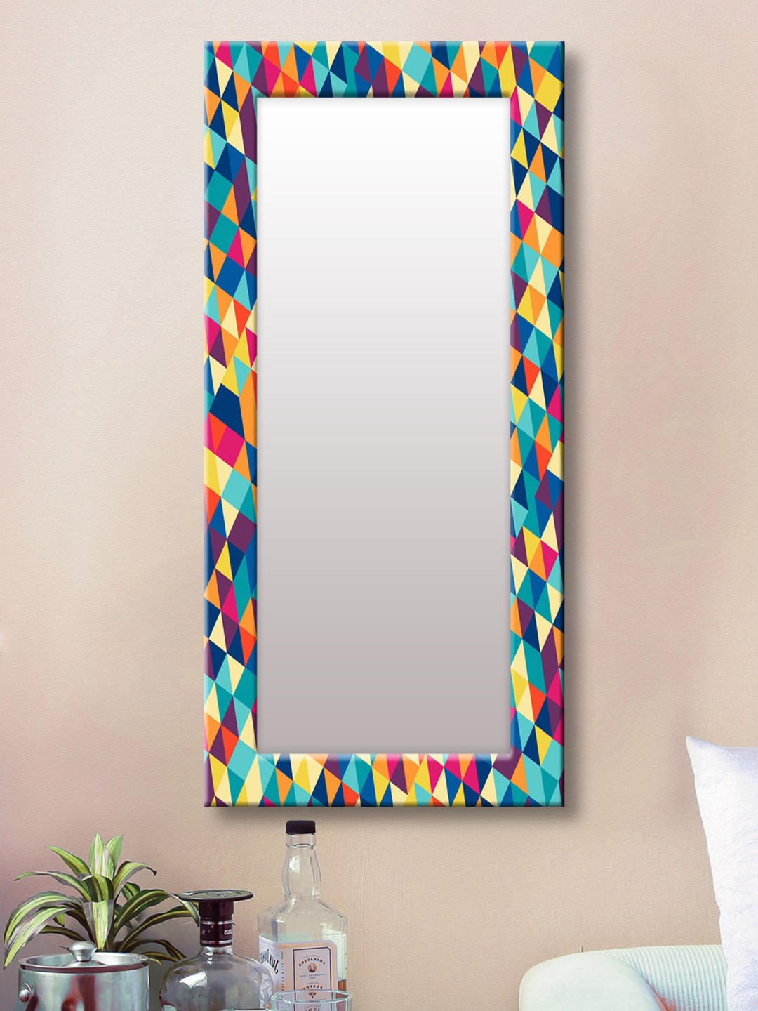 

999Store Multicoloured Framed Wall Mirror, Multi