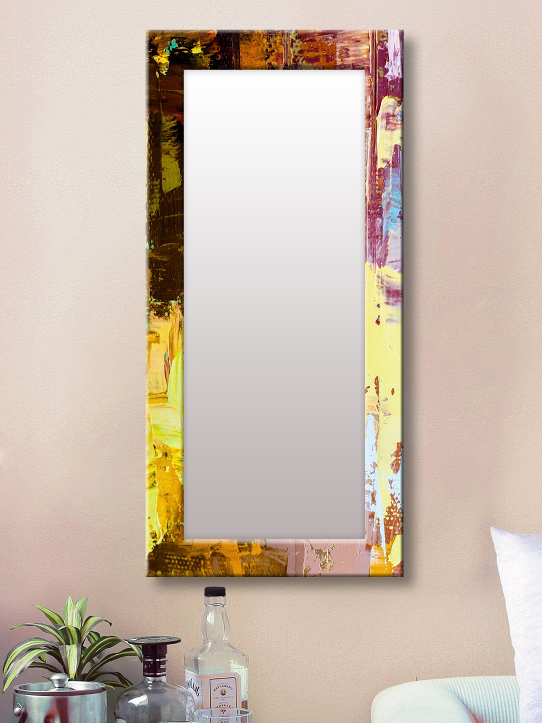 

999Store Multicoloured Framed Wall Mirror, Multi