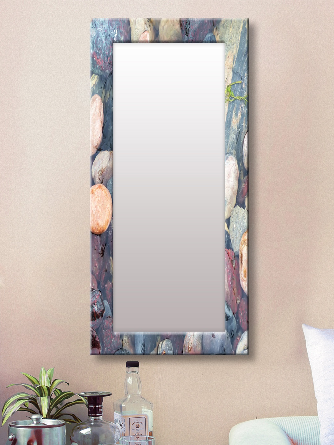 

999Store Purple Framed Wall Mirror