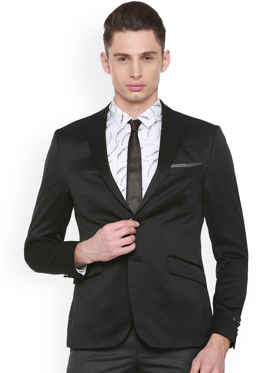 

Vdot Men Black Formal Suit
