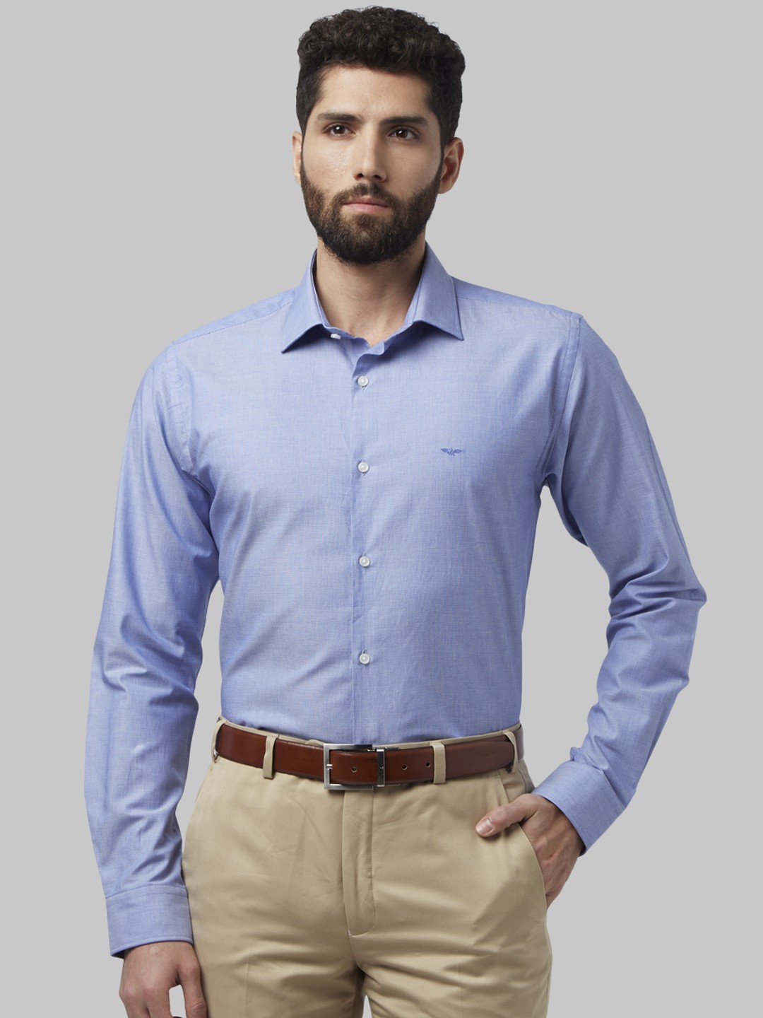 

Park Avenue Men Blue Slim Fit Solid Formal Shirt