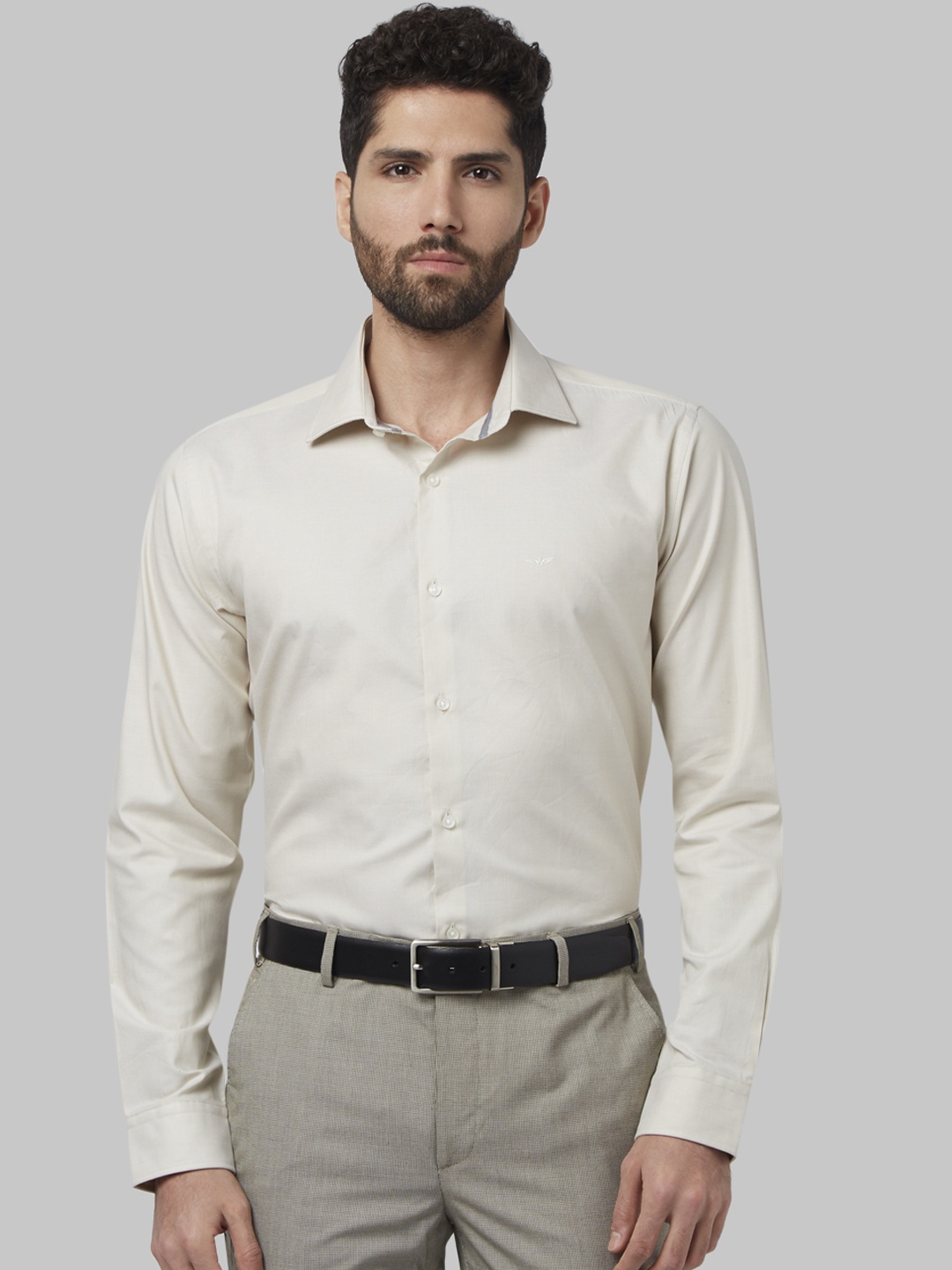 

Park Avenue Men Brown Slim Fit Solid Formal Shirt