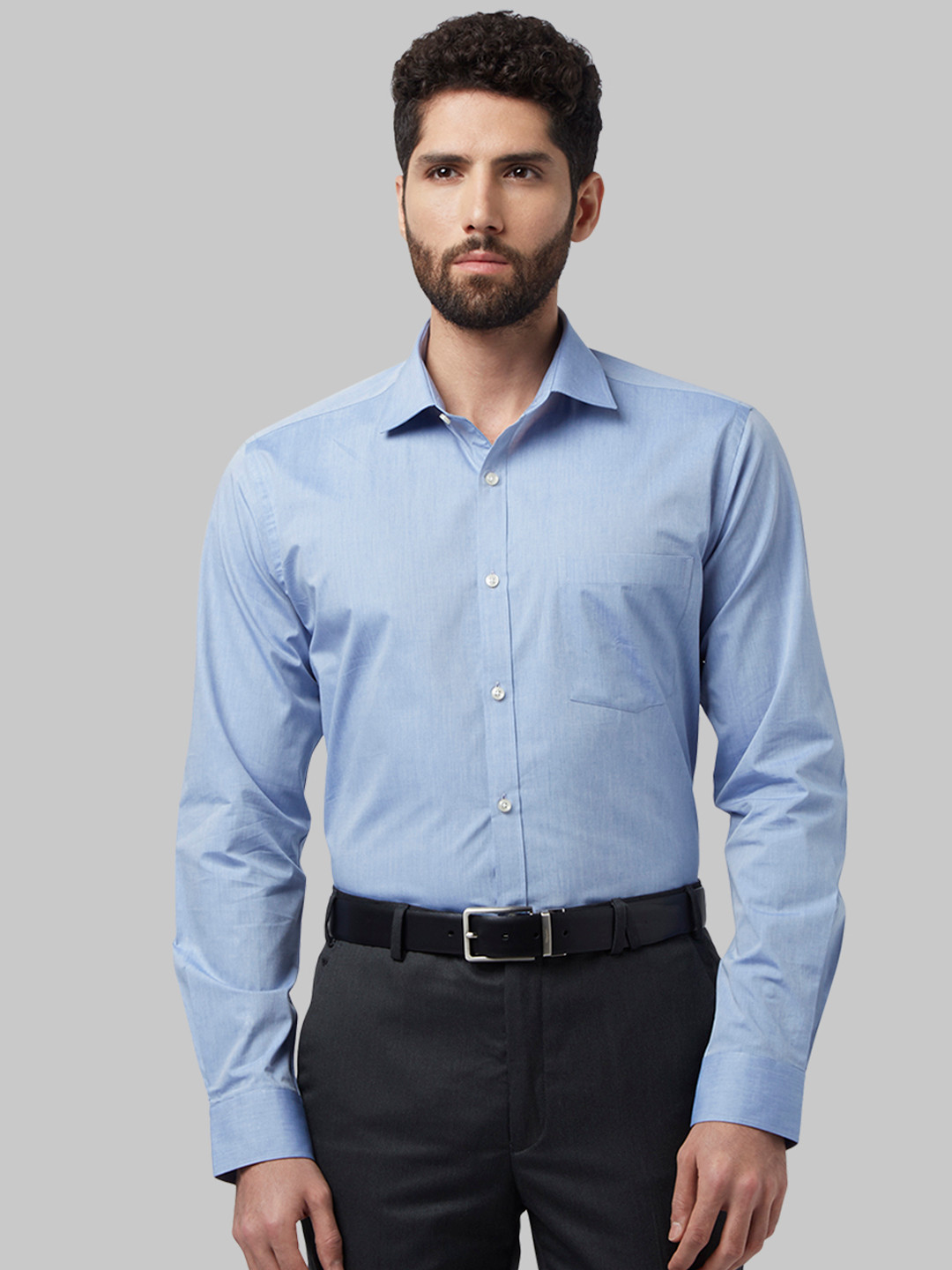 

Park Avenue Men Blue Slim Fit Solid Formal Shirt