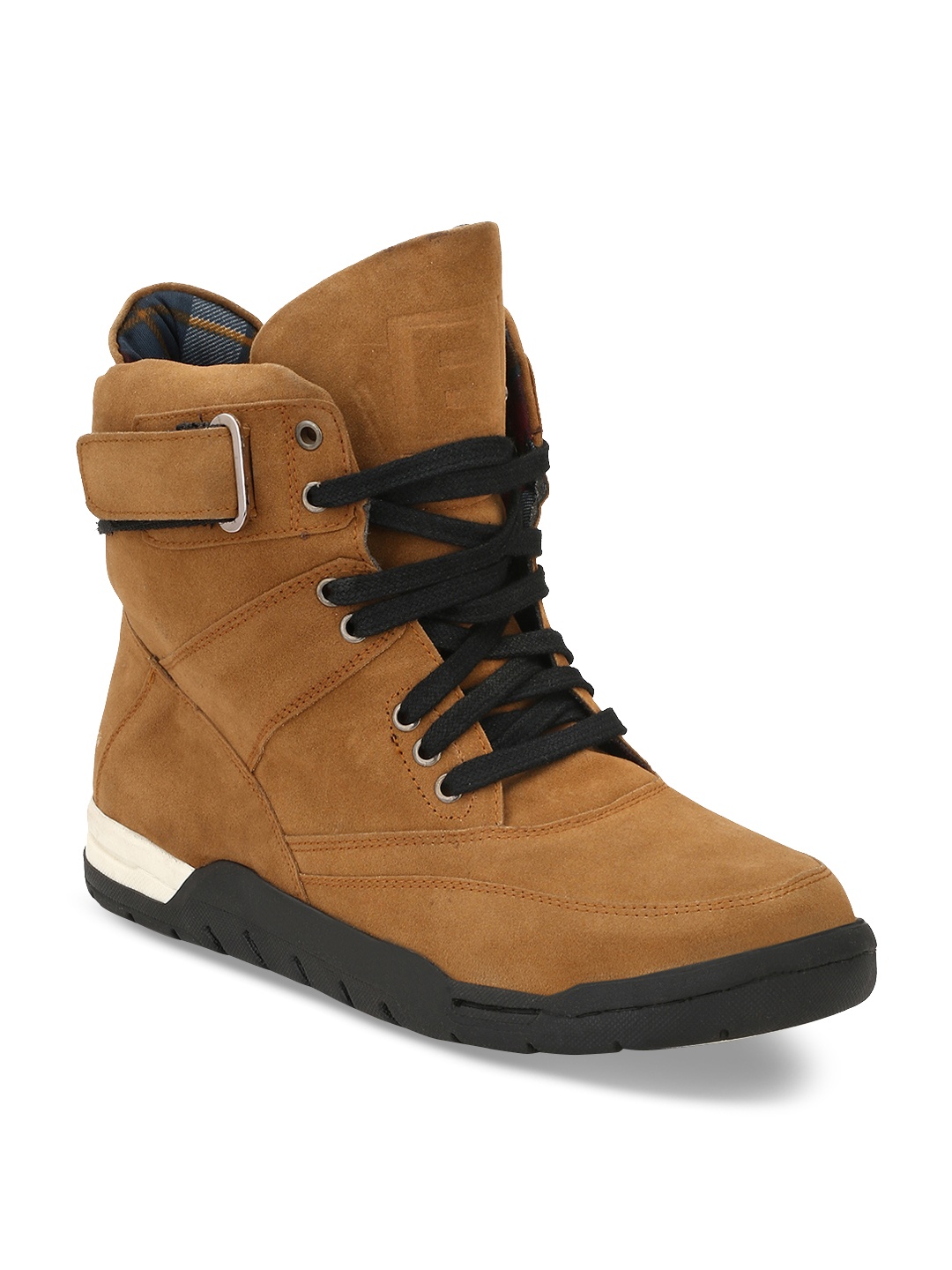 

Eego Italy Men Brown Solid Synthetic High-Top Sneakers