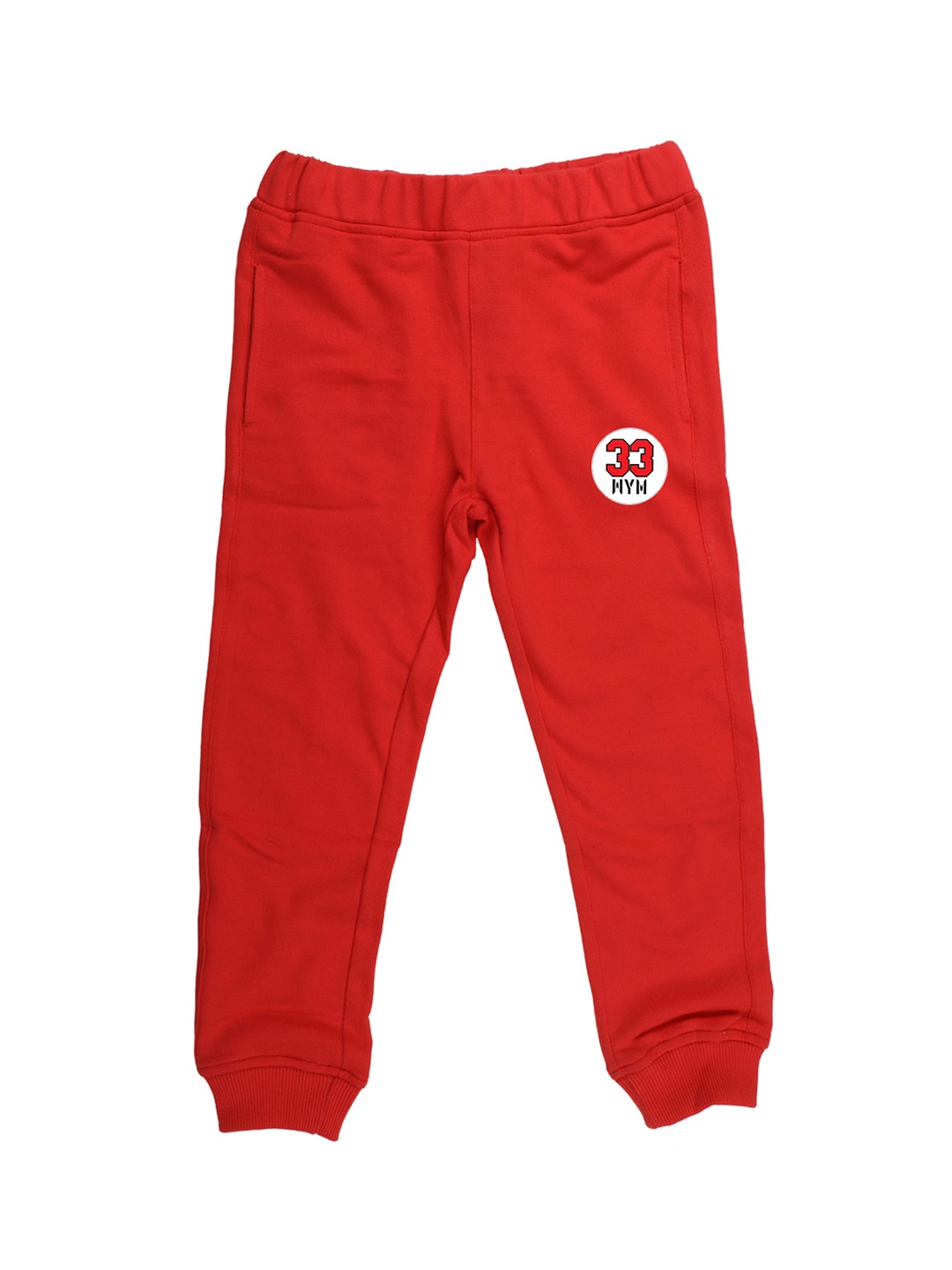 

Wear Your Mind Kids Red Solid Straight Fit Joggers