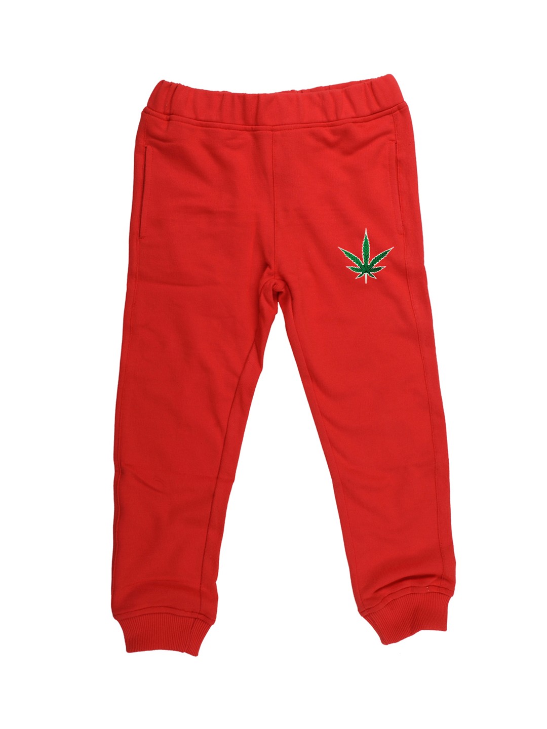 

Wear Your Mind Kids Red Solid Straight Fit Joggers