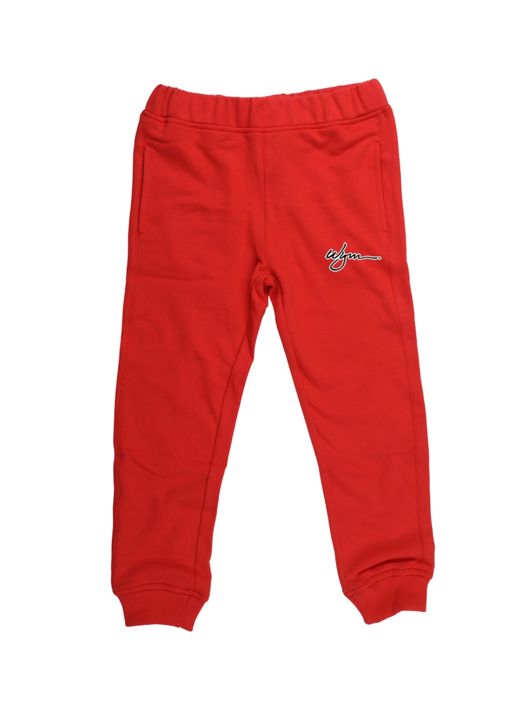 

Wear Your Mind Kids Red Solid Straight Fit Joggers