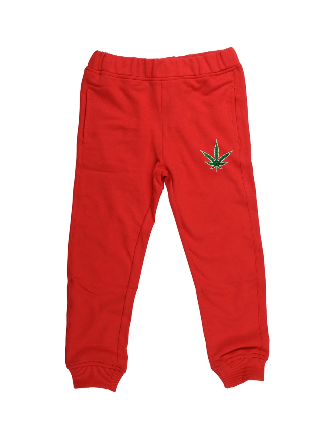 

Wear Your Mind Kids Red Solid Straight Fit Joggerss