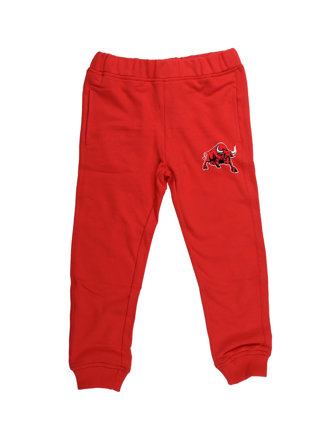 Wear Your Mind Kids Red Solid Straight Fit Joggers