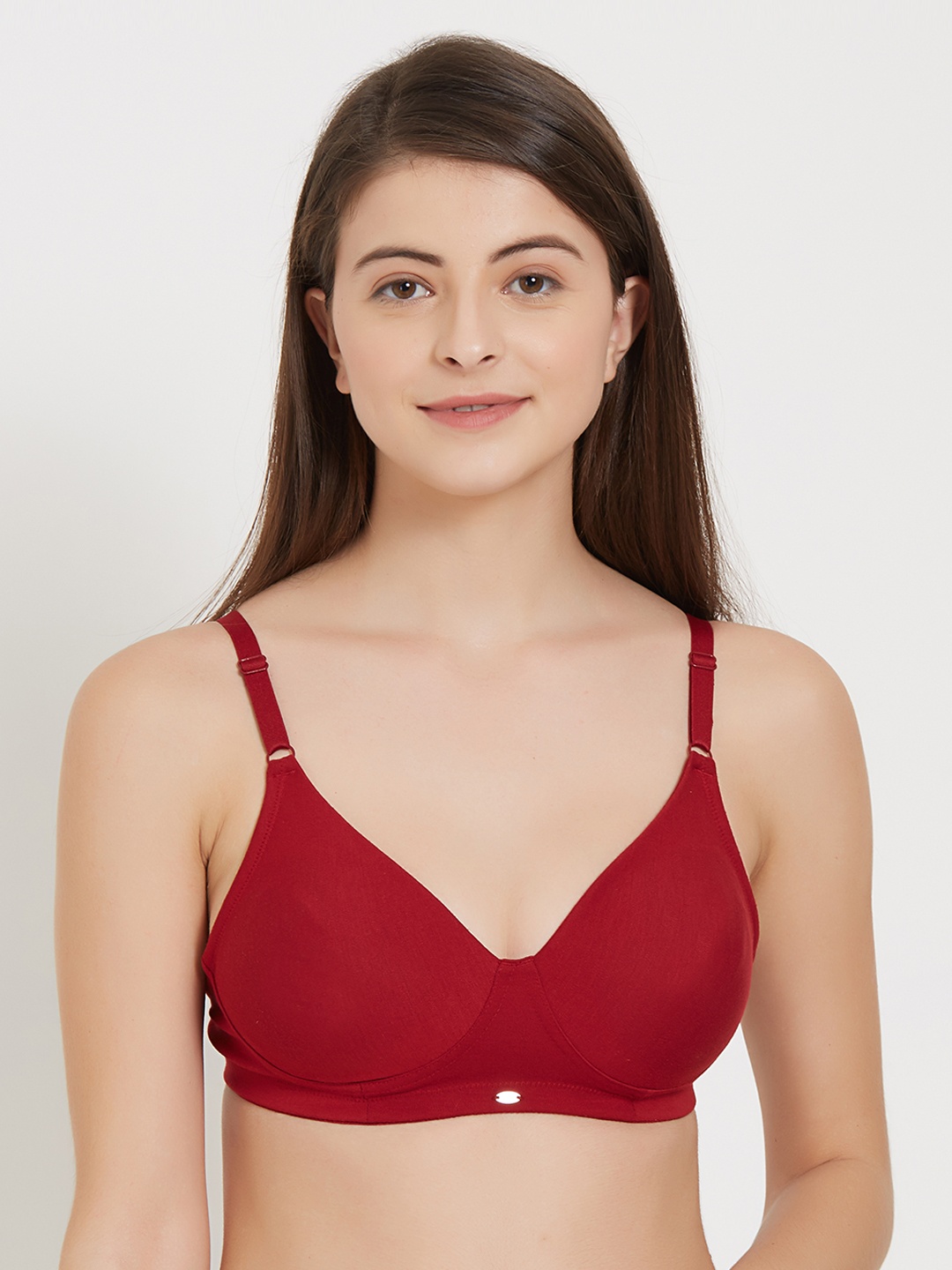 Soie Red Solid Non-Wired Non Padded T-shirt Bra CB-330DEEP-RED