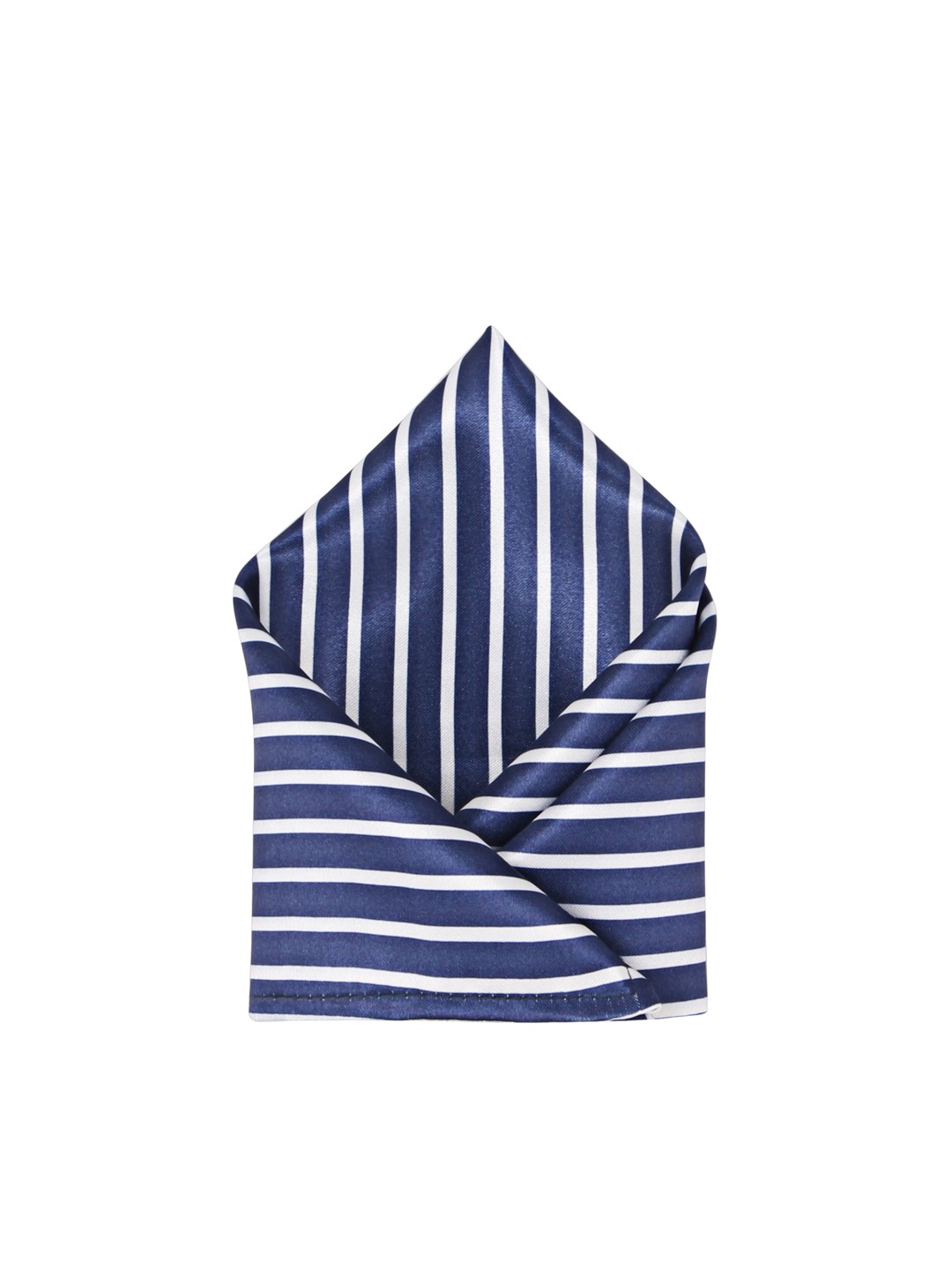 

Blacksmith Men Blue Striped Pocket Square