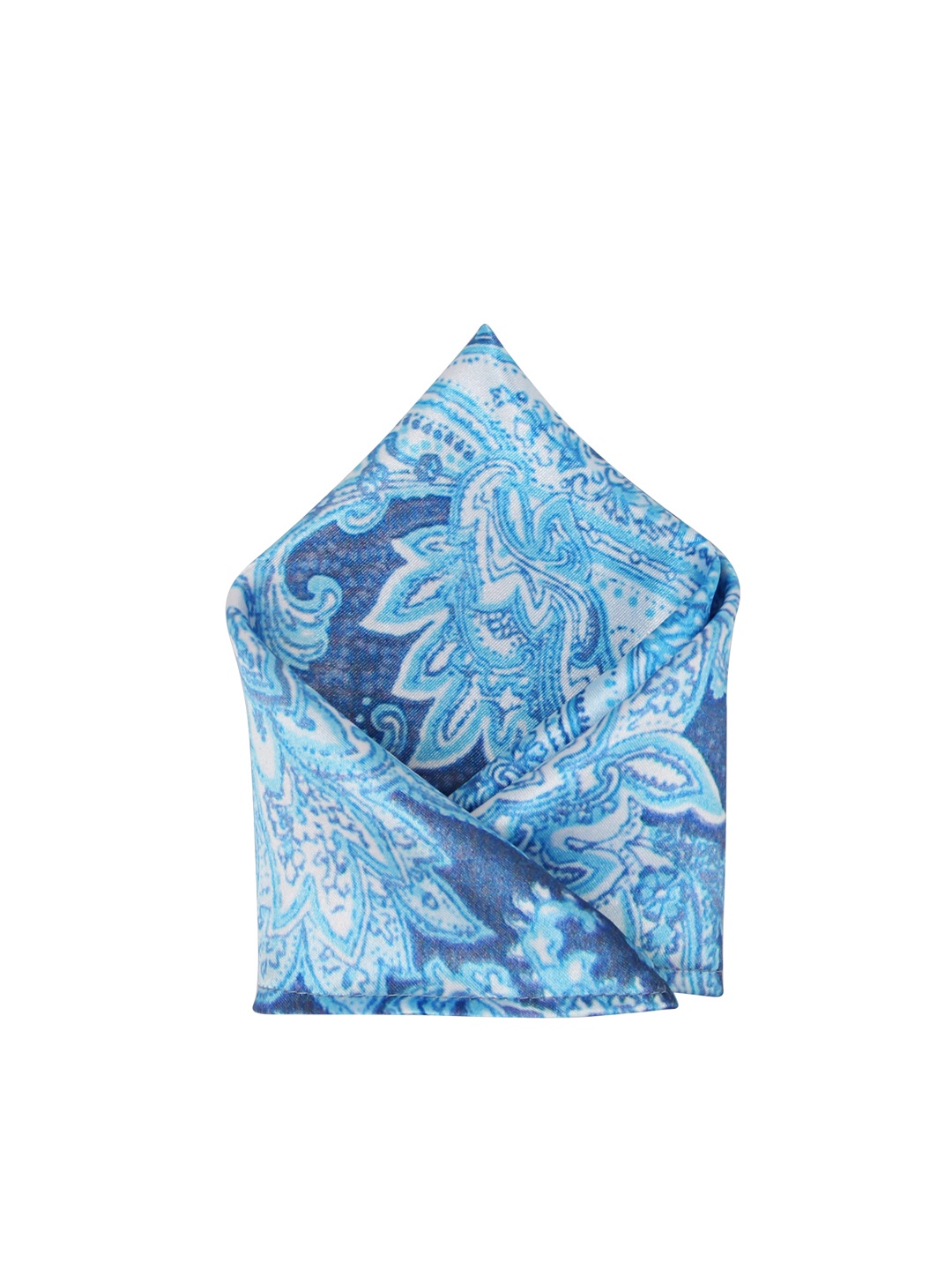

Blacksmith Men Blue Printed Pocket Square
