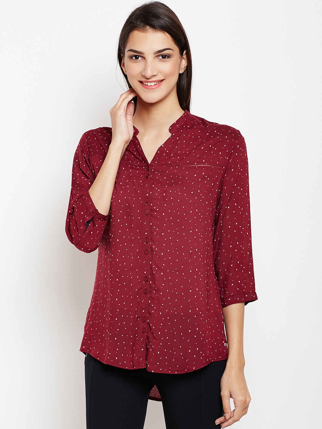 

Crimsoune Club Maroon Printed Tunic
