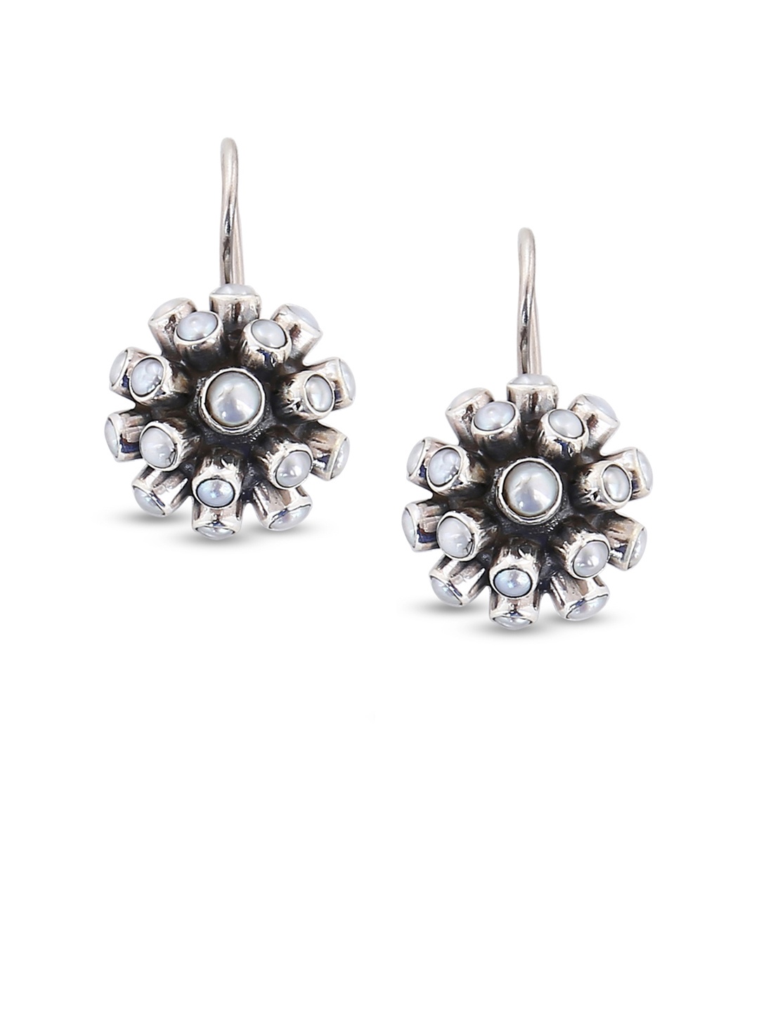 

ahilya Sterling Silver Pearl Profusion Drop Earrings