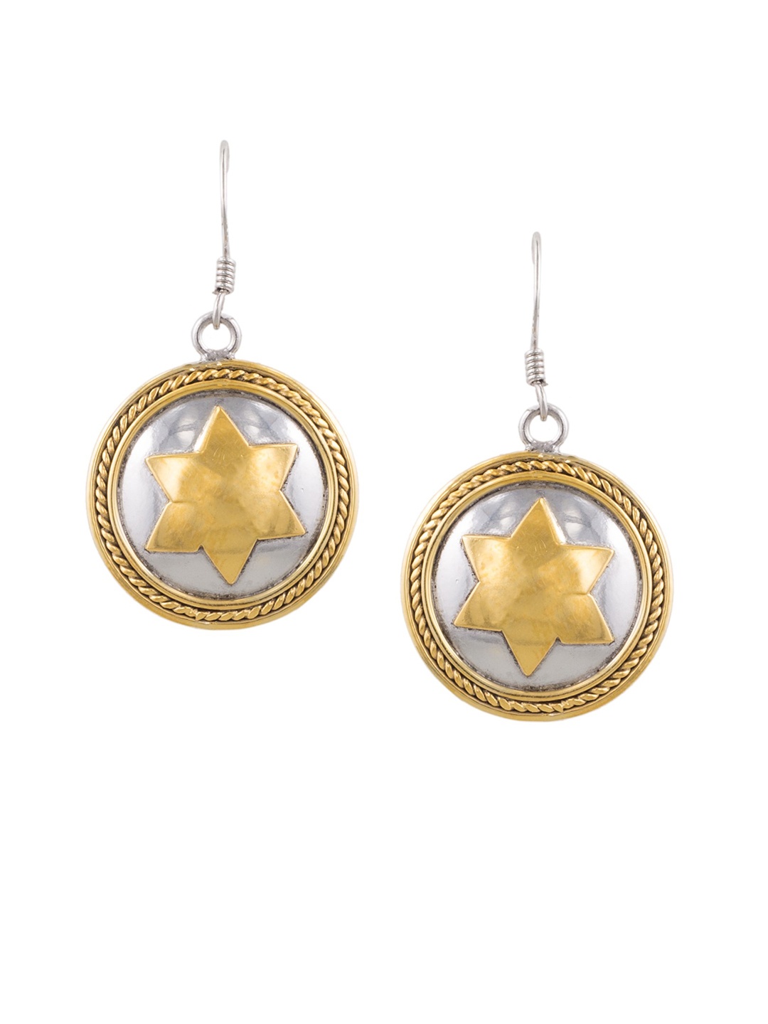 

ahilya Sterling Silver Dual Gold Plated Star Dangler