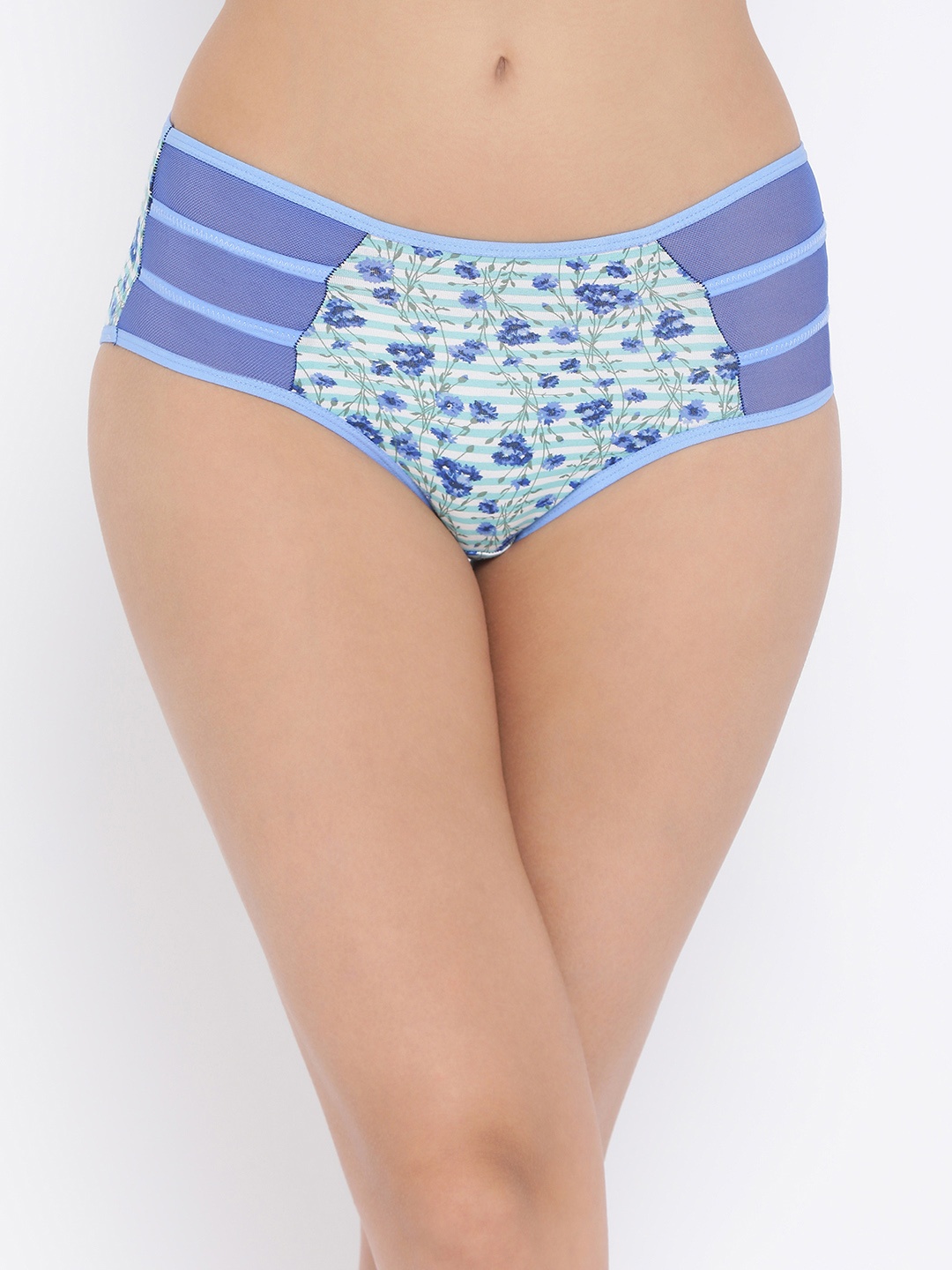

Clovia Women Blue Printed Hipster Brief PN2952P03XL