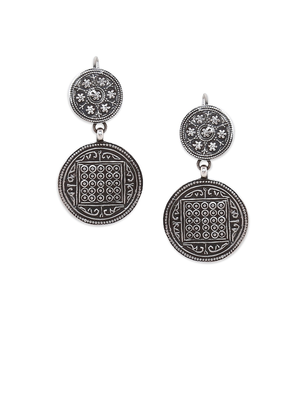 

ahilya Sterling Silver Mandala Earrings