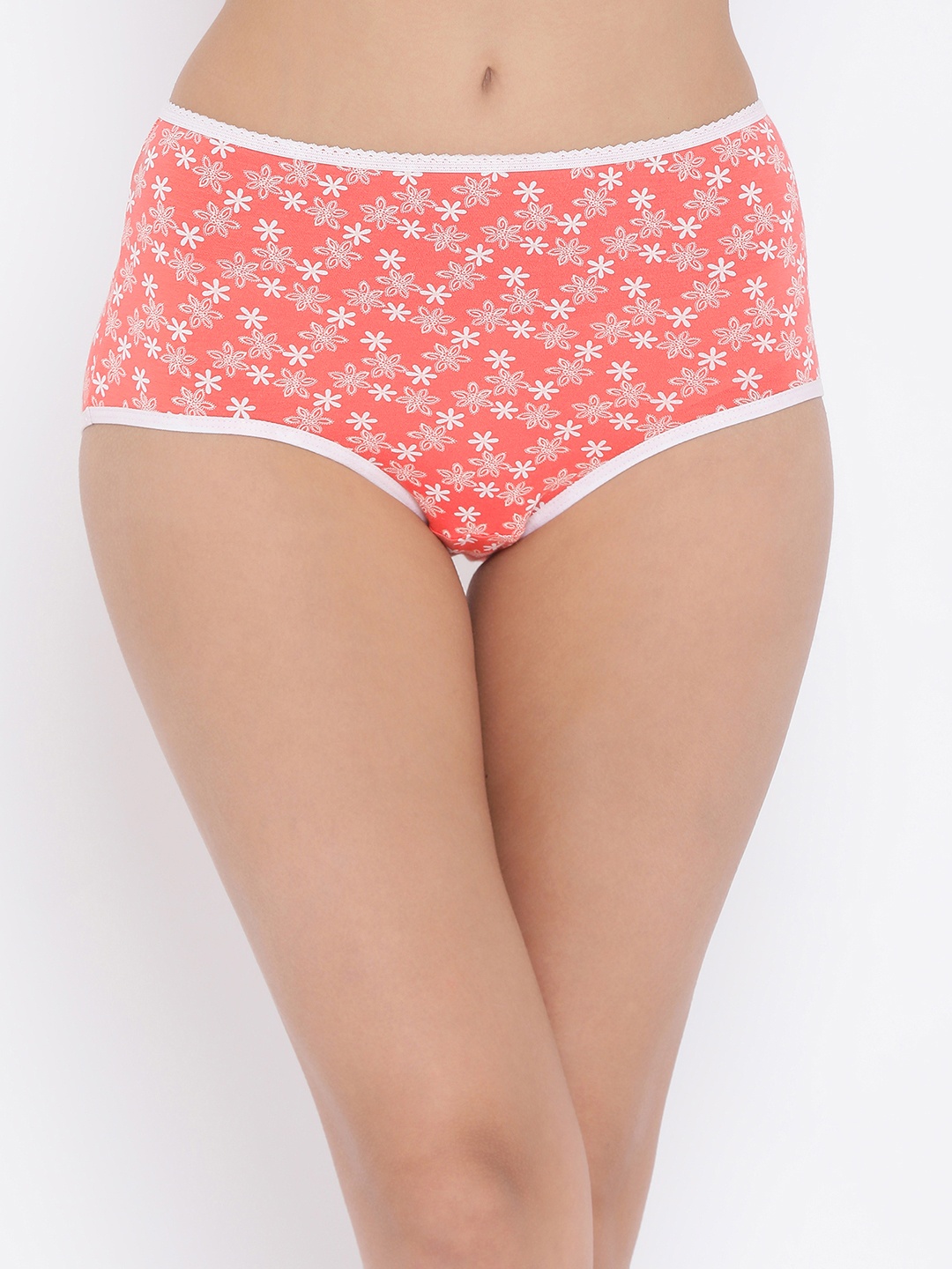 

Clovia Women Orange & White Printed High-Rise Hipster Brief PN2949P16XL