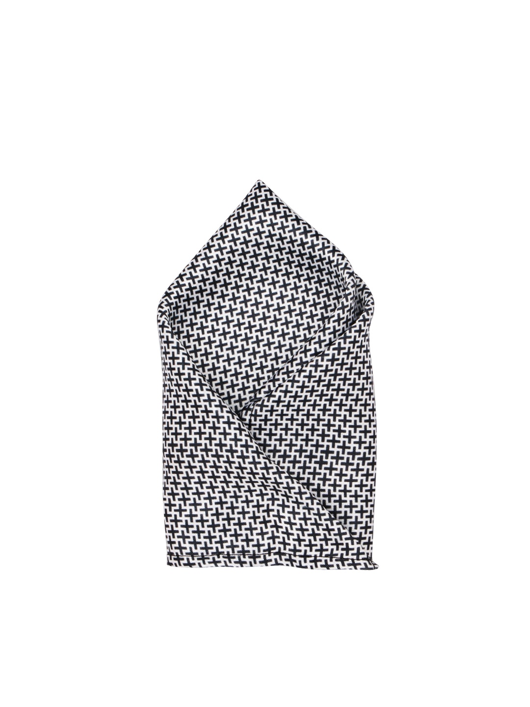

Blacksmith Men Black Printed Pocket Square