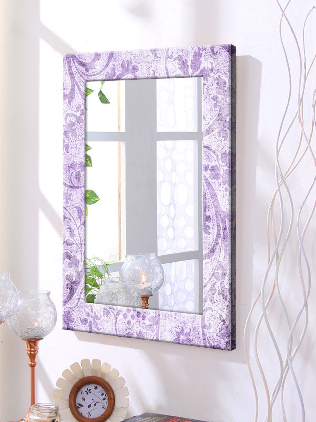 

999Store Violet Framed Wall Mirror