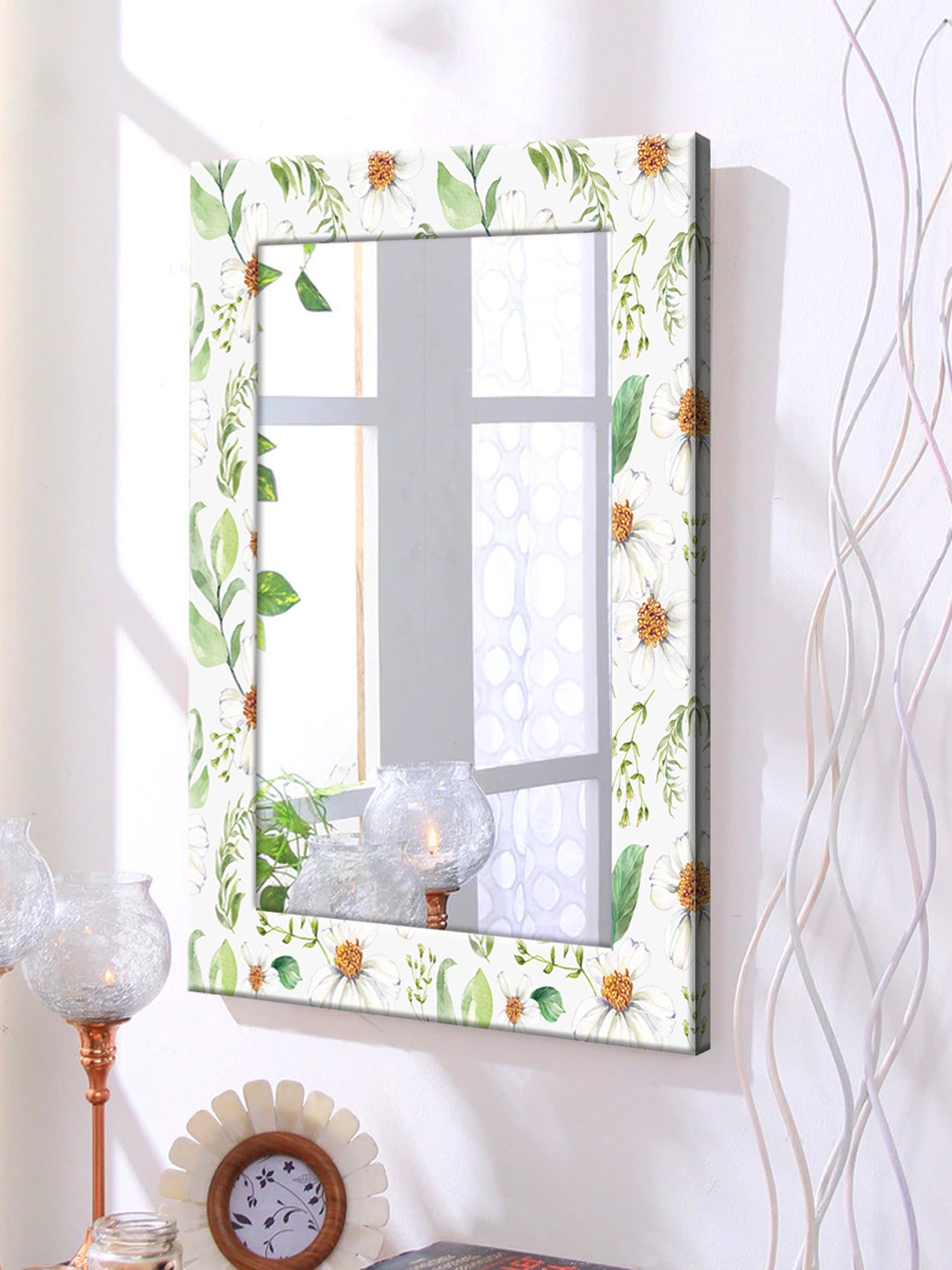 

999Store White Framed Wall Mirror