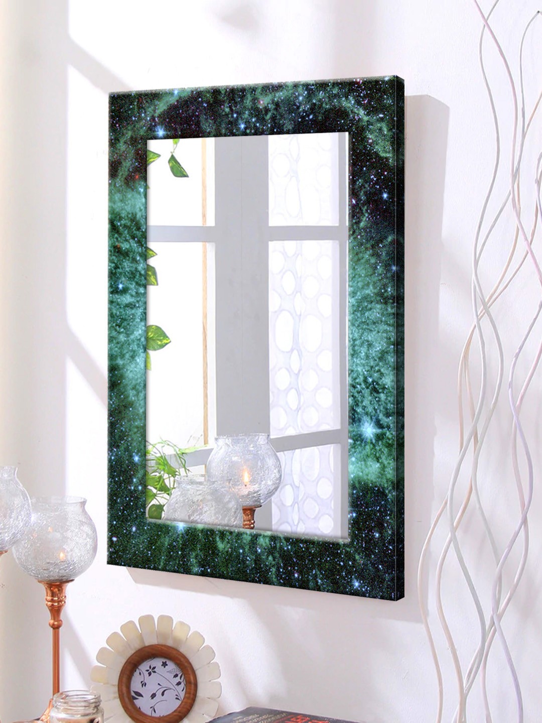 

999Store Grey Framed Wall Mirror