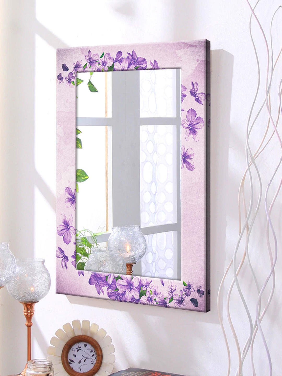 

999Store Violet Framed Wall Mirror