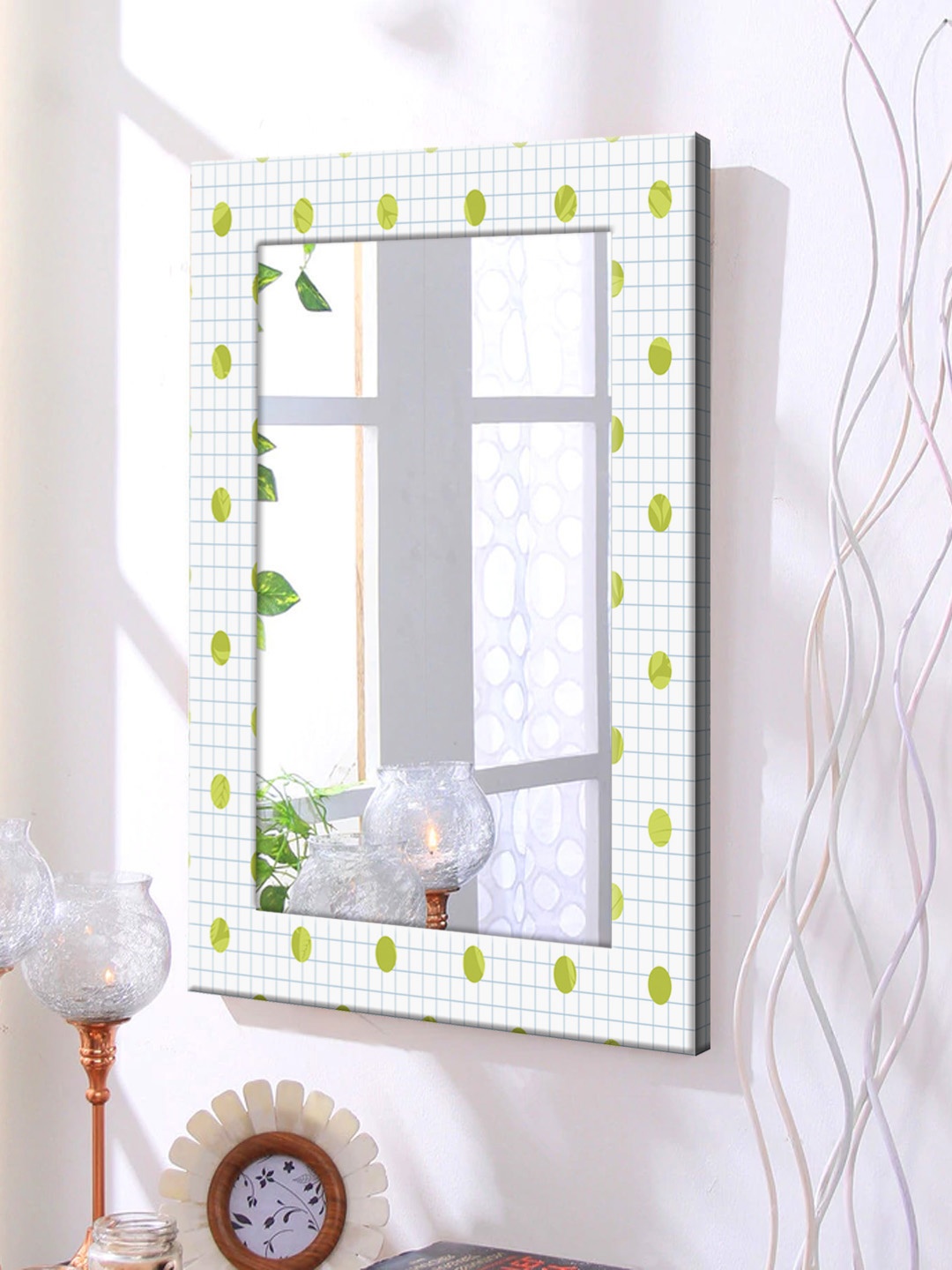 

999Store White Framed Wall Mirror