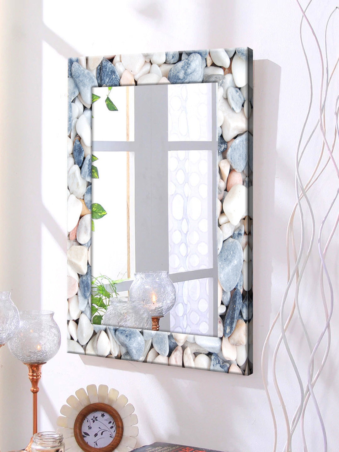 

999Store White Framed Wall Mirror