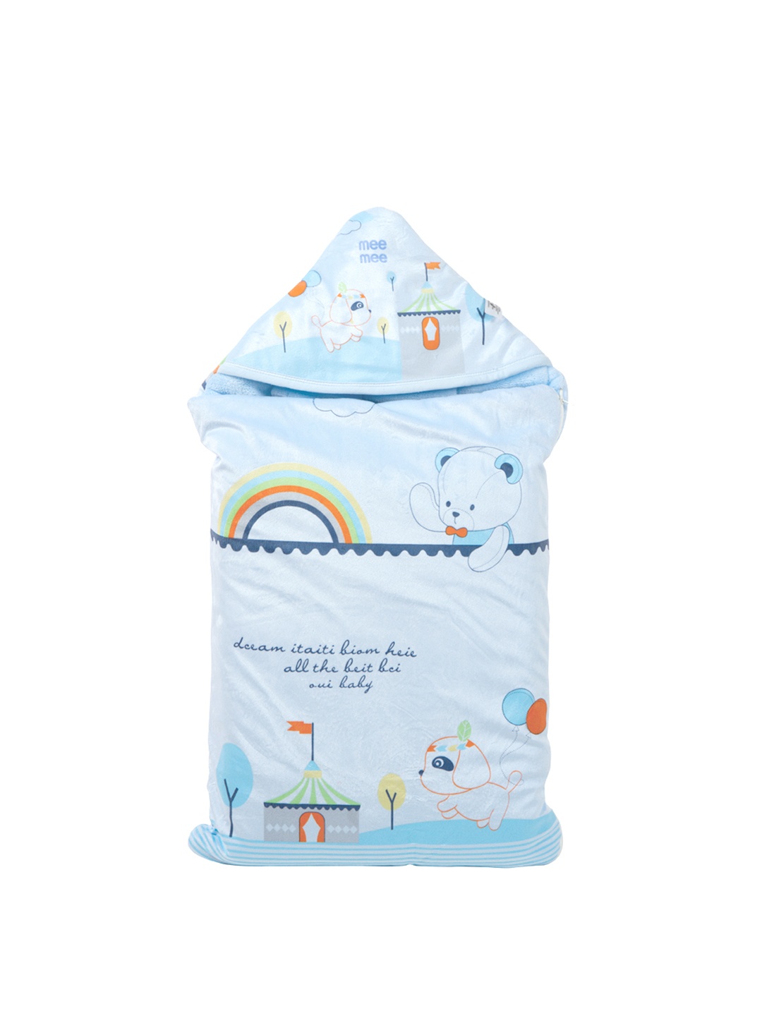 

Mee Mee Kids Blue Printed Carry Nest Bag