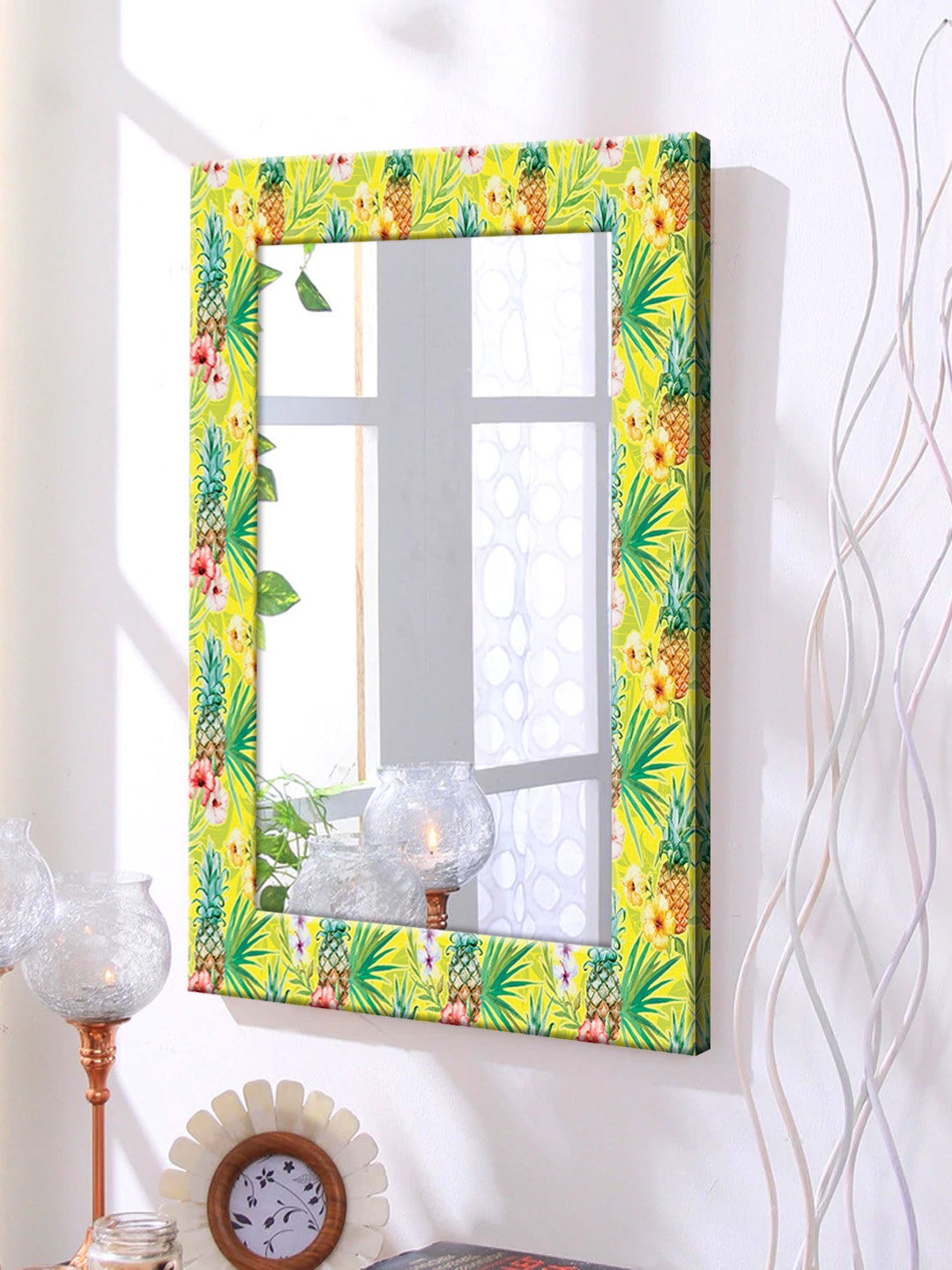 

999Store Multicoloured Framed Wall Mirror, Multi