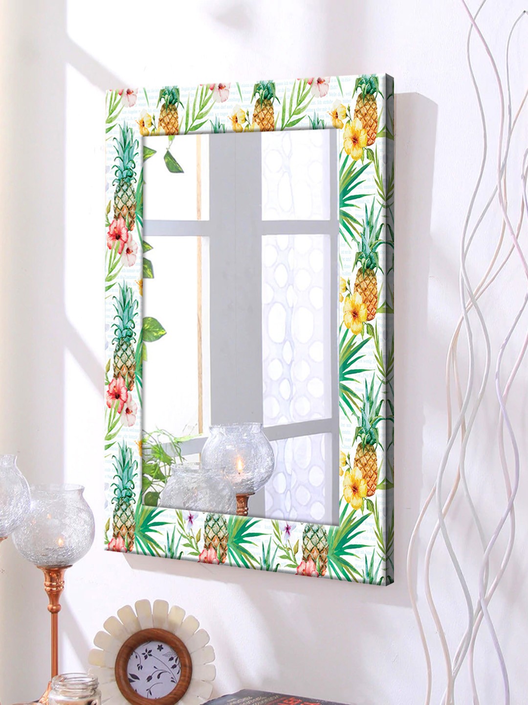 

999Store White Framed Wall Mirror