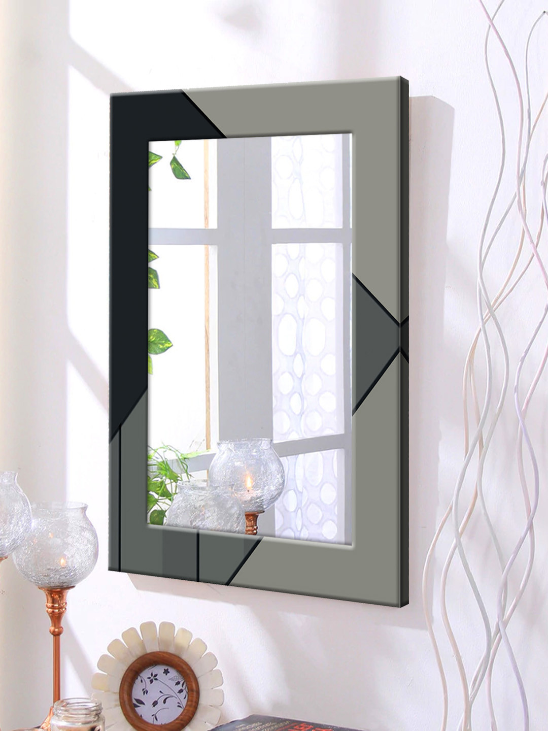 

999Store Black Framed Wall Mirror