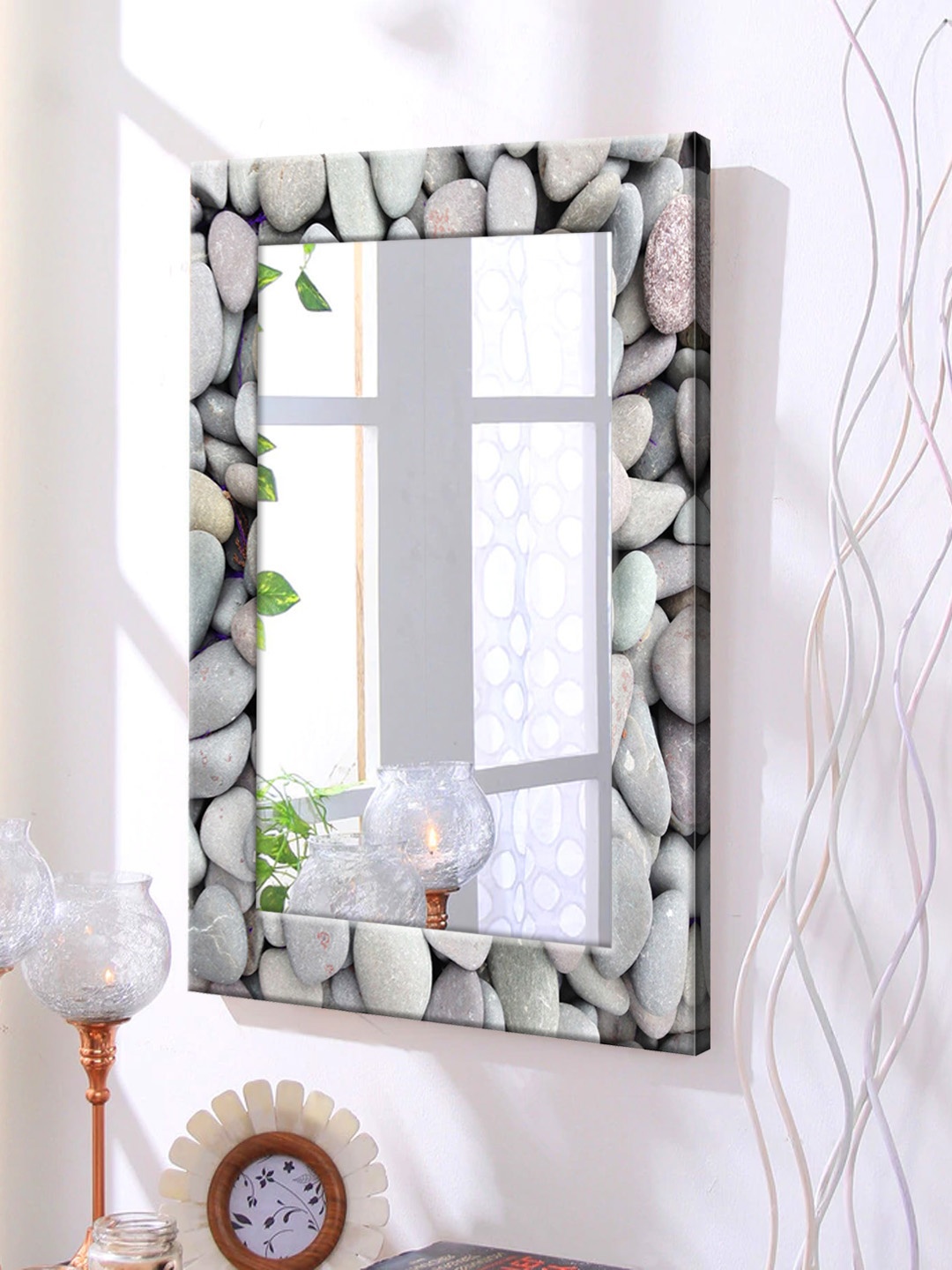 

999Store White Framed Wall Mirror