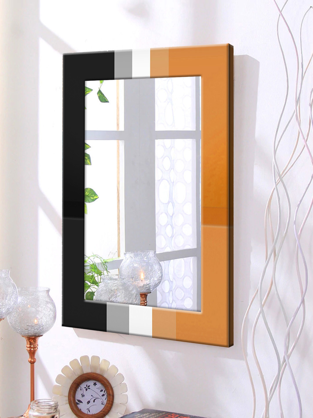 

999Store Black Framed Wall Mirror