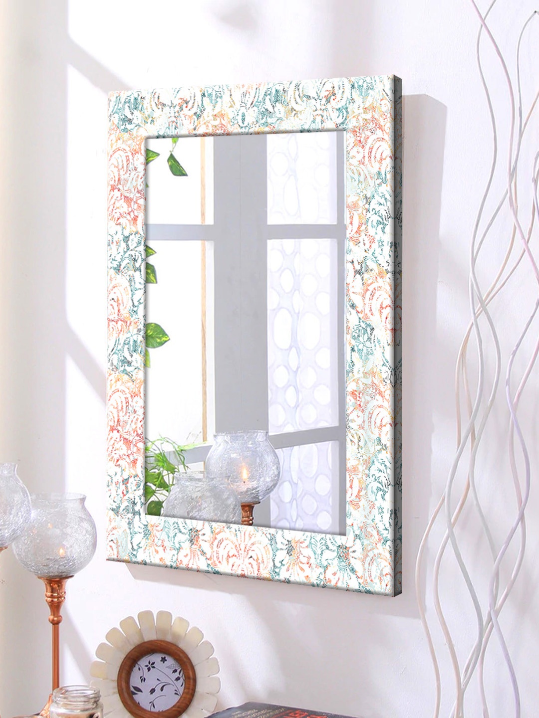

999Store White Framed Wall Mirror