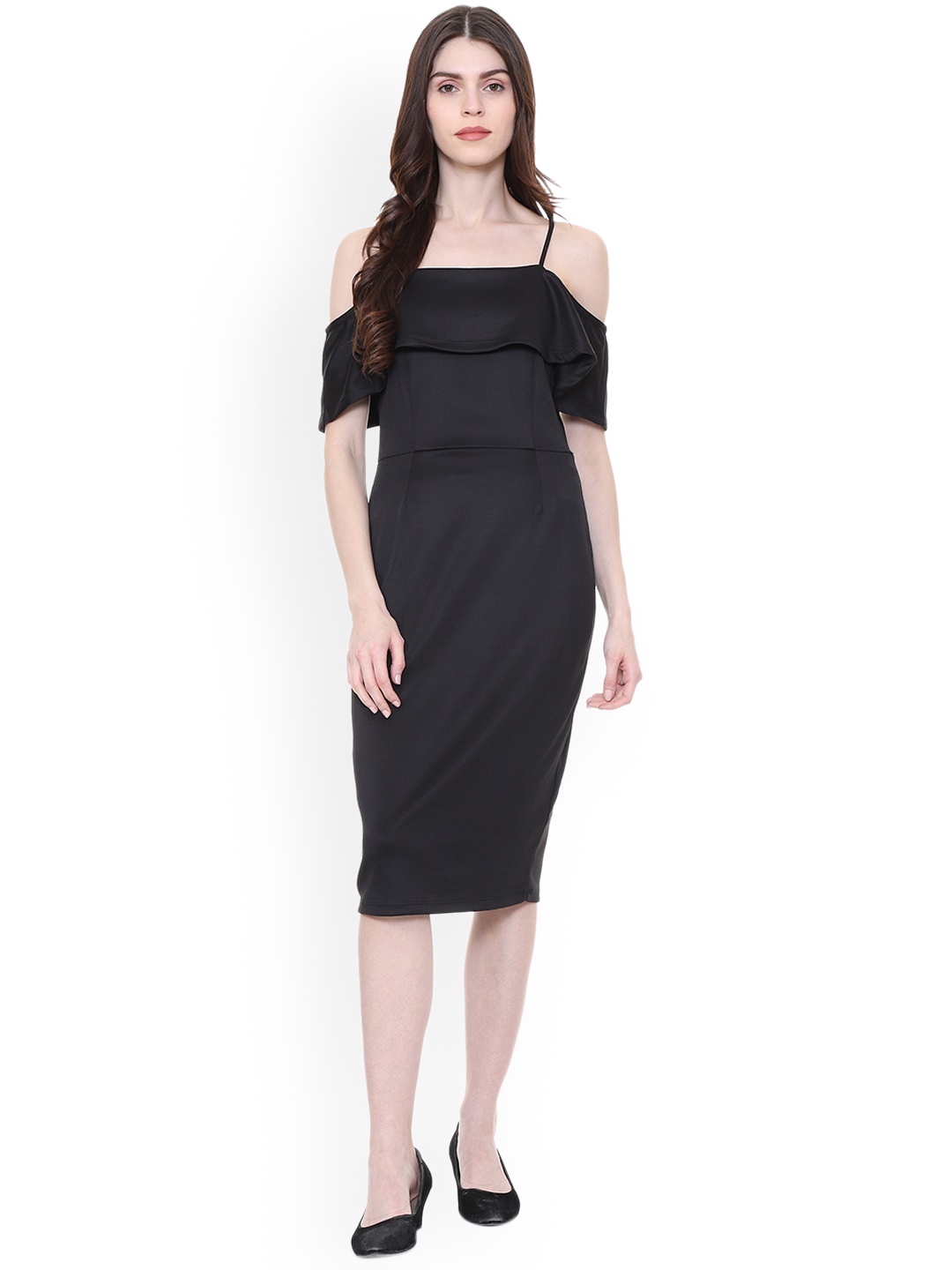 

People Black Sheath Midi Dress