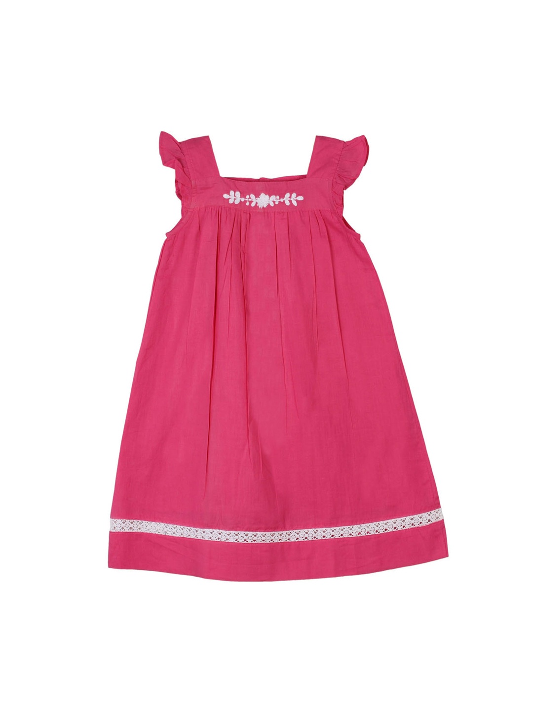 

My Little Lambs Girls Pink Solid A-Line Dress