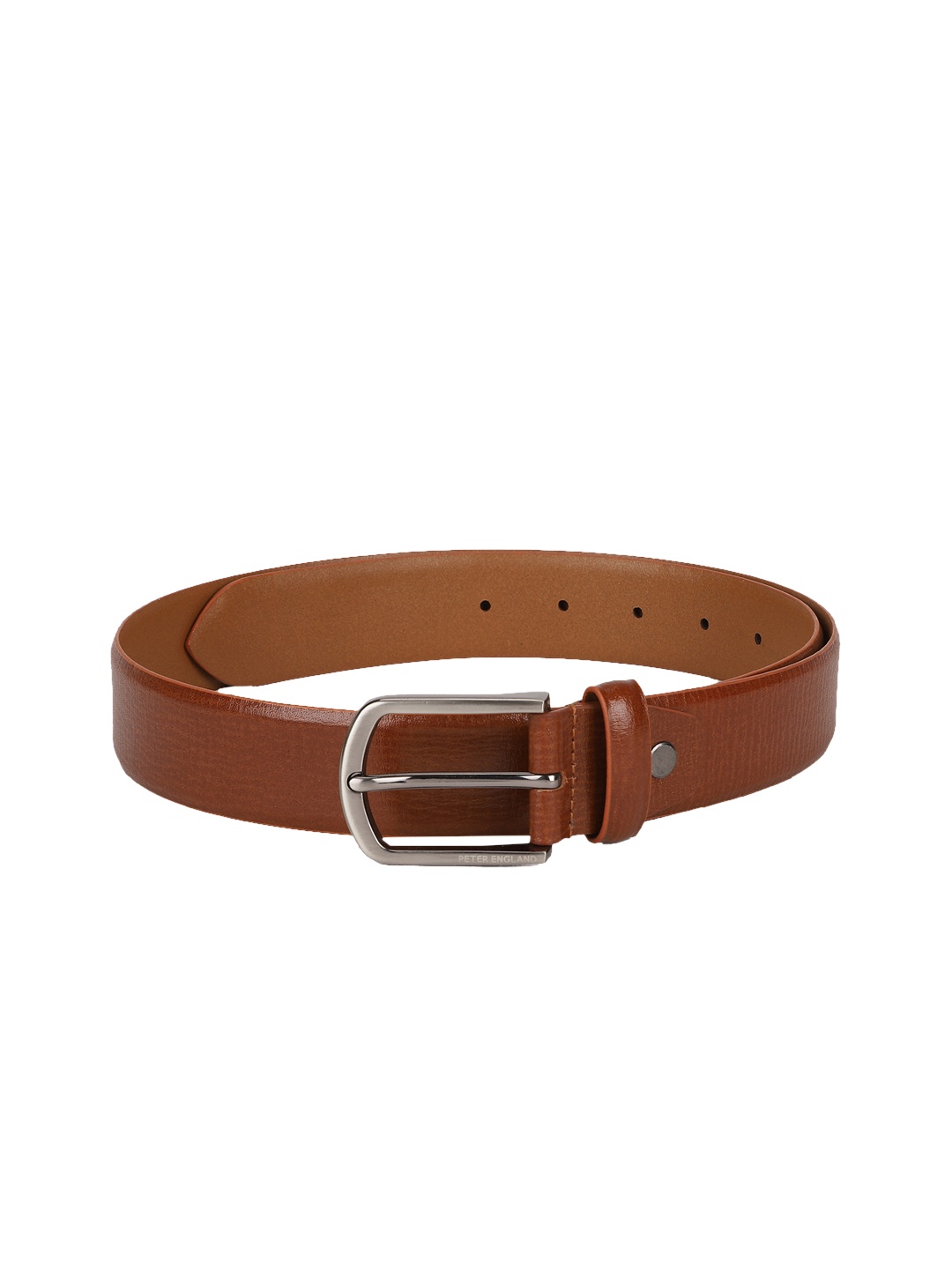 Peter England Men Brown Textured Leather Belt